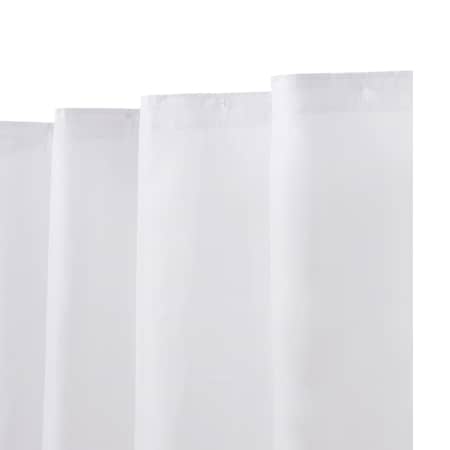 Kenney Mfg Fabric Shower Curtain Liner, 70" W x 72" H, White KN61253